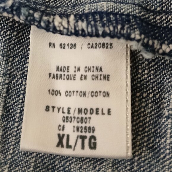 GUESS Vintage 90s Jean Jacket Snap Front Blue Denim 100% Cotton READ - Picture 10 of 11